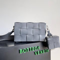 BV Two-In-One Cassette Bag 26cm Grey Leather