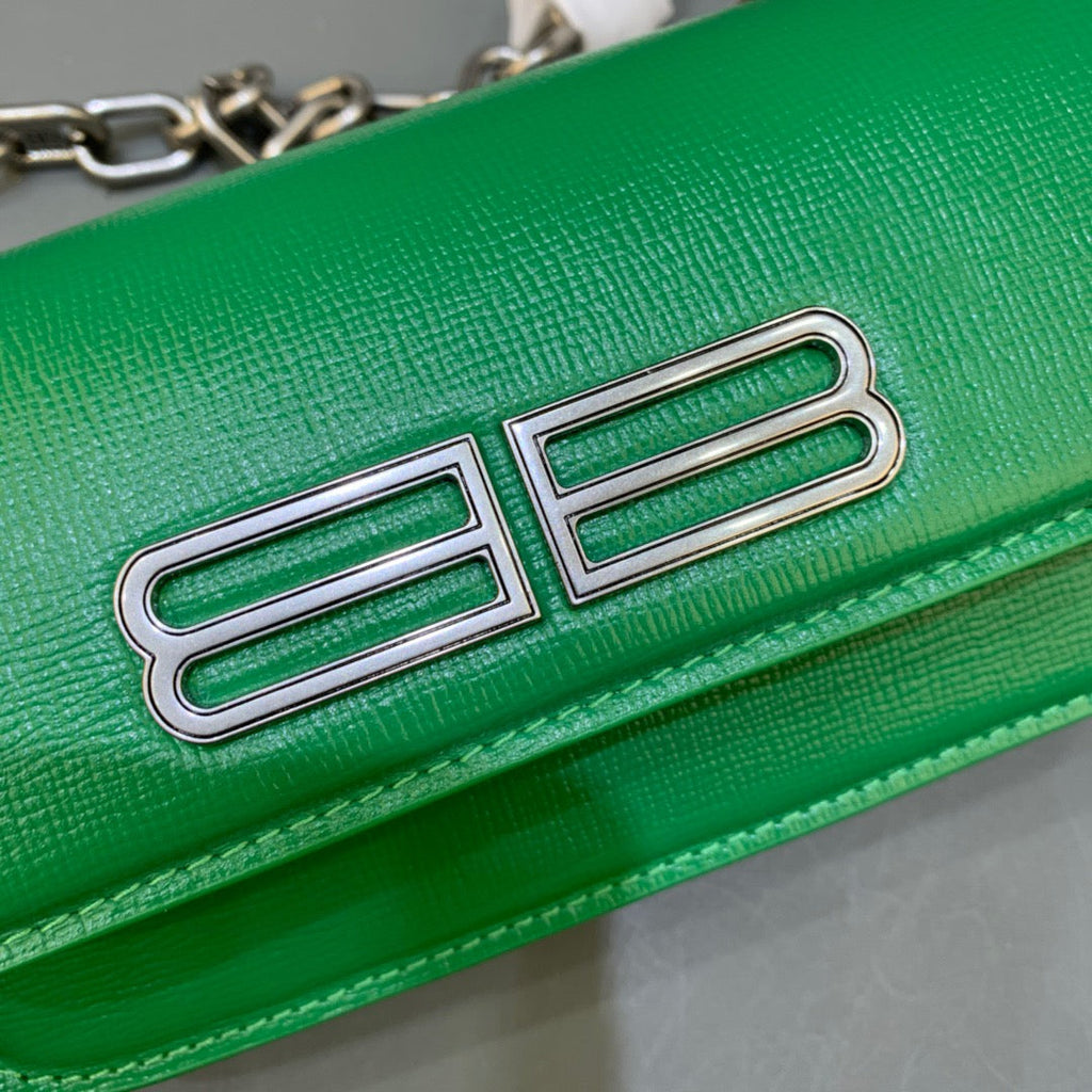 BLN-Ciaga Gossip Small On Chain Shoulder Bag Green, For Women,  Bags 7.4in/19LO