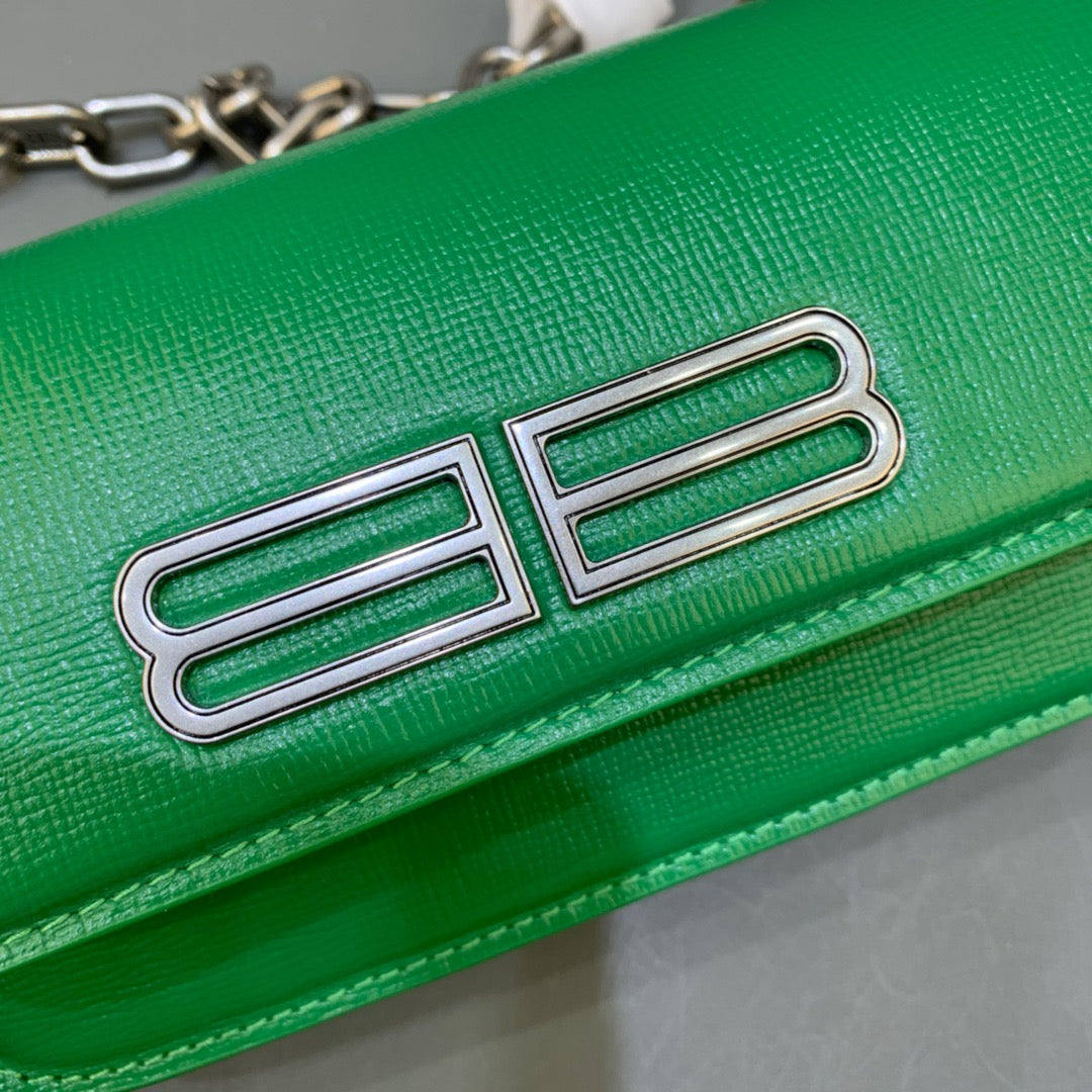 BLN-Ciaga Gossip Small On Chain Shoulder Bag Green, For Women,  Bags 7.4in/19LO