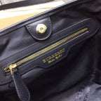 B-Berry - BB  The Small Canter Horseferry Check Tote Black For Women, Women’s Bags 11.6in/29.5LO