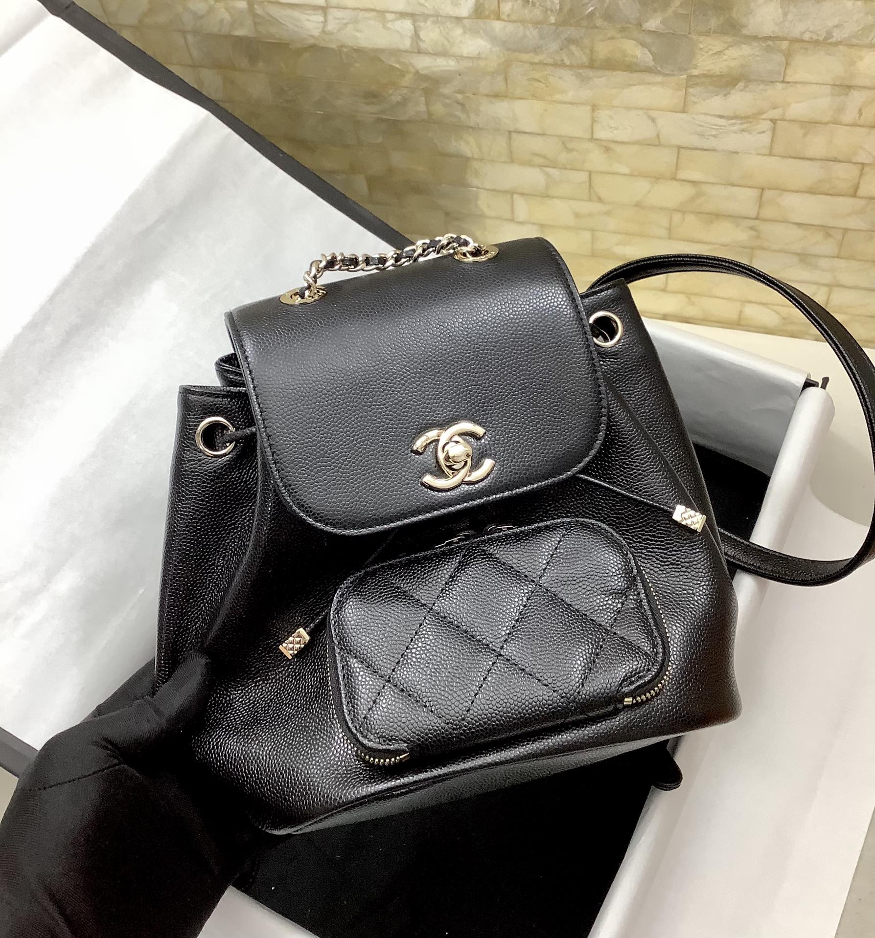 CHL - Small Affinity Backpack Black For Women Bags 9.8in/25LO