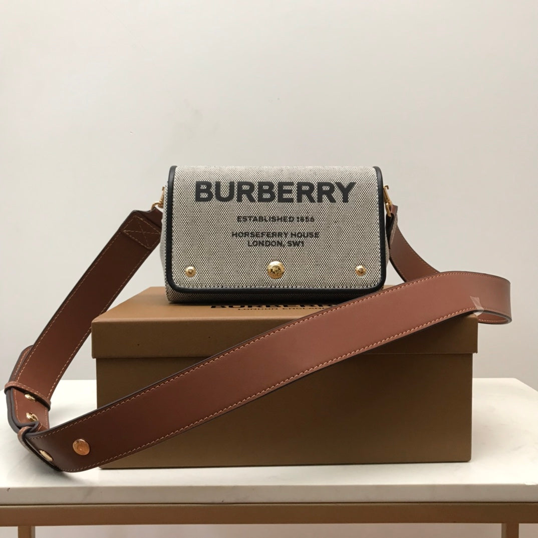 B-Berry - BB  Horseferry Print Cotton Canvas Small Crossbody Bag For Women, Bags 7.1in/18LO 80398691