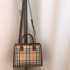B-Berry - BB  Mini  Check Two-handle Title Bag Archive Beige For Women, Bags 10.2in/26LO 80252671