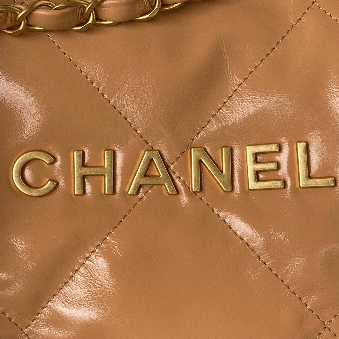 CHL -  22 Handbag Gold Hardware Shiny Camel For Women Handbags, Shoulder Bags 16.5in/38LO AS3261 B08037 NB356