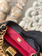 CHL - Small Hobo Bag Gold Hardware Black For Women Handbags, Shoulder Bags 7.5in/19LO