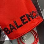 BLN-Ciaga Le Cagole Medium Bucket Bag In Red, For Women,  Bags 11.8in/30LO