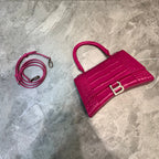 BLN-Ciaga Hourglass Small Handbag In Dark Pink, For Women,  Bags 9in/23LO