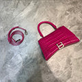BLN-Ciaga Hourglass Small Handbag In Dark Pink, For Women,  Bags 9in/23LO
