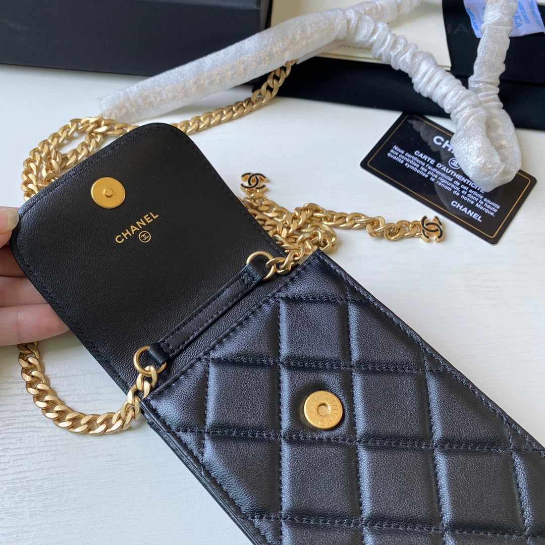 CHL - Phone Holder Black Bag For Women 15LO/6in