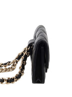 CHNL -  Black Lambskin Chain Belt Bag LGHW.