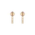 ICE CUBE PINK GOLD EARRINGS