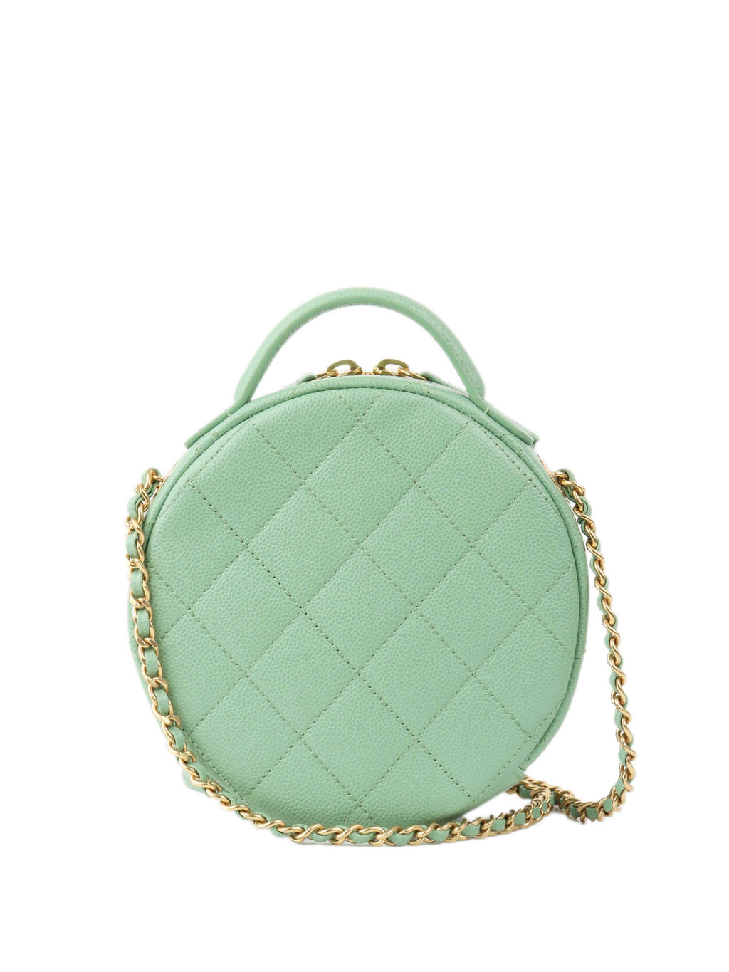 CHNL -  Green Round Vanity Bag.