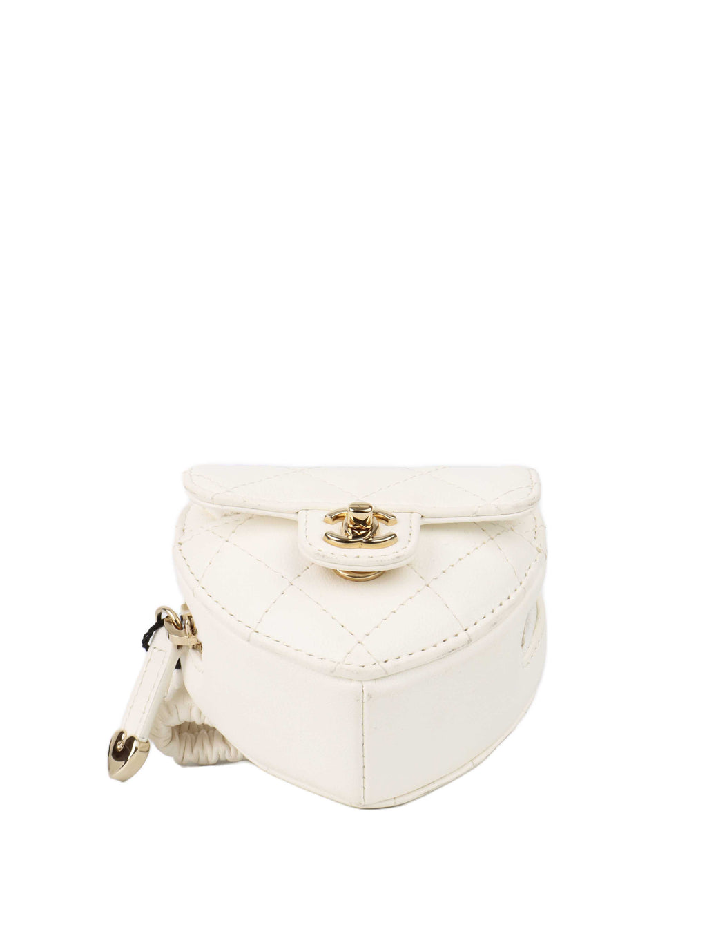 CHNL -  White Heart Coin Purse.
