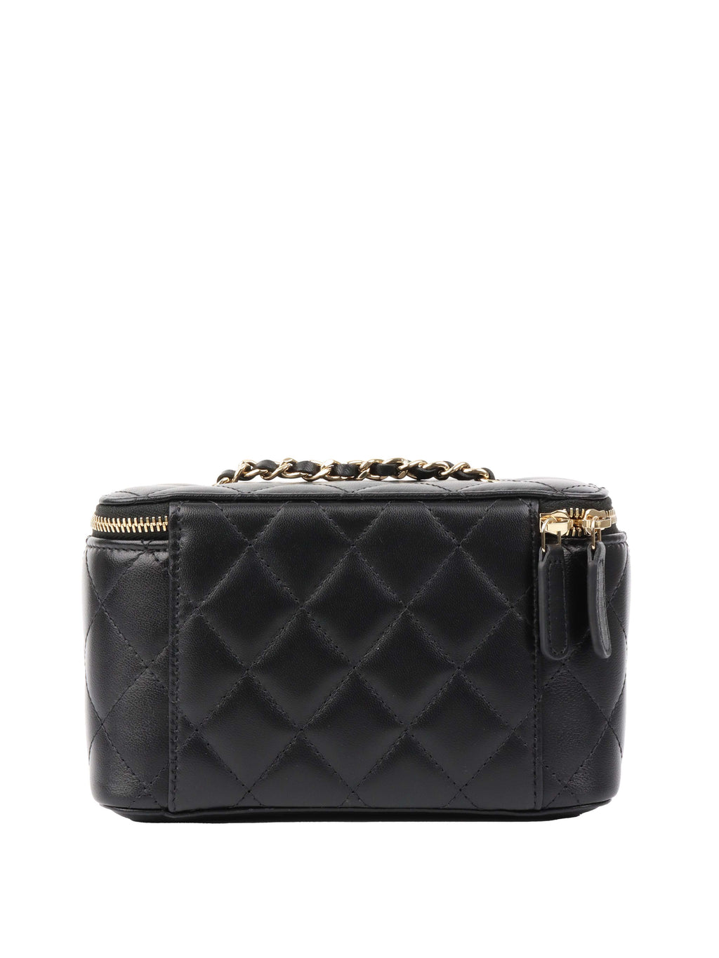 CHNL -  Black Lambskin Vanity Bag.