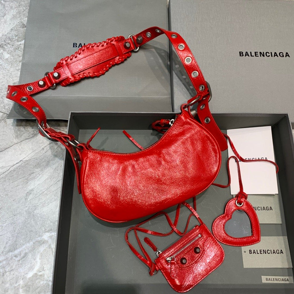 BLN-Ciaga Le Cagole XS Shoulder Bag In Red, For Women,  Bags 10.2in/26LO 6713091VG9Y6406