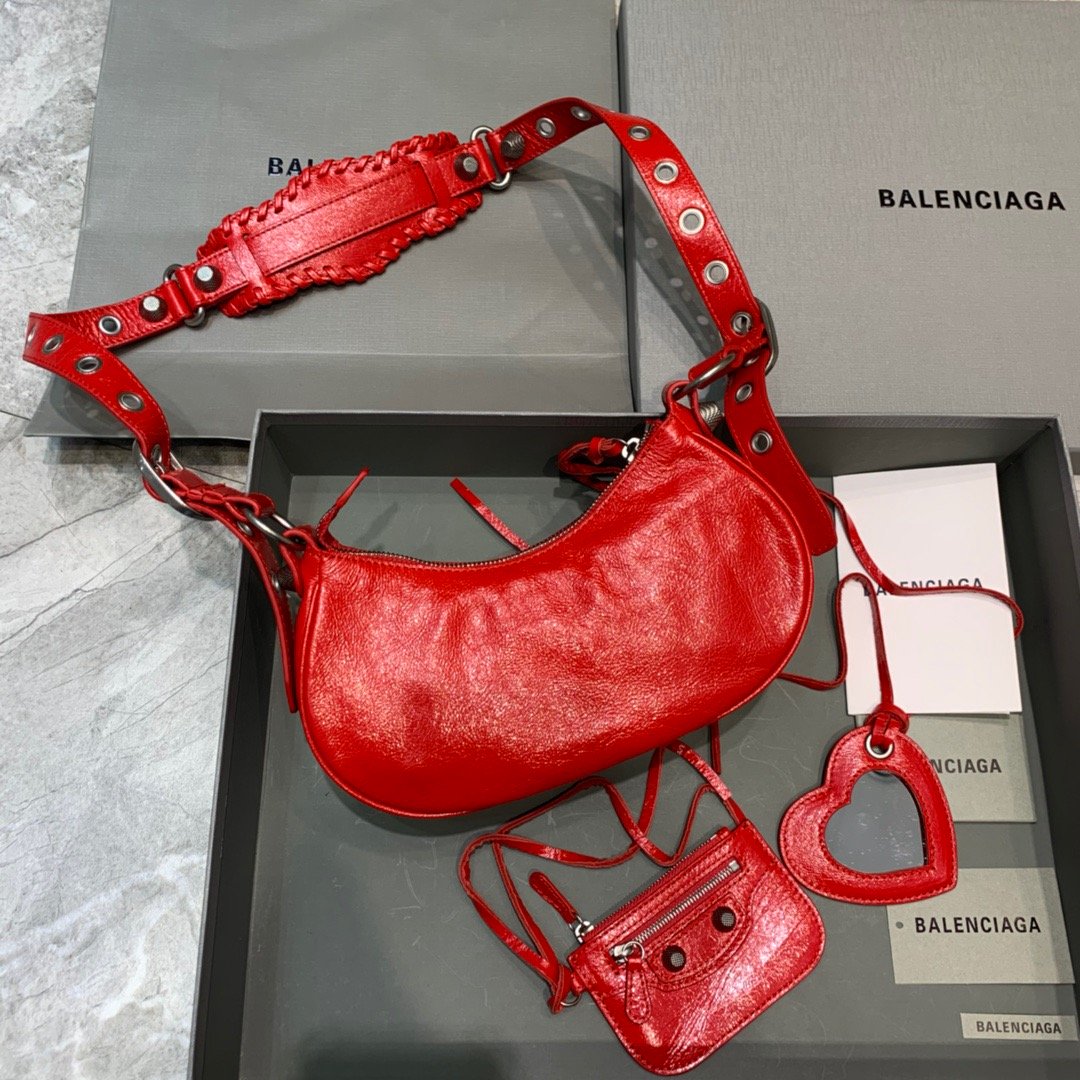 BLN-Ciaga Le Cagole XS Shoulder Bag In Red, For Women,  Bags 10.2in/26LO 6713091VG9Y6406