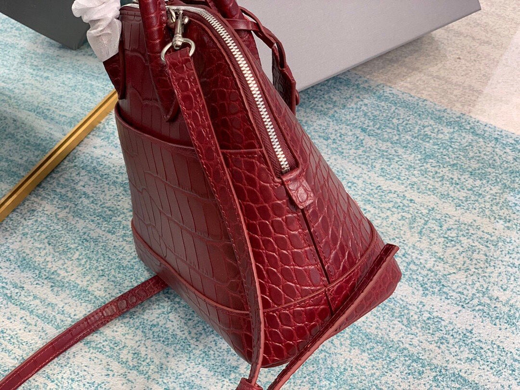 BLN-Ciaga Ville XXS Handbag In Dark Red, For Women,  Bags 8.6in/22LO