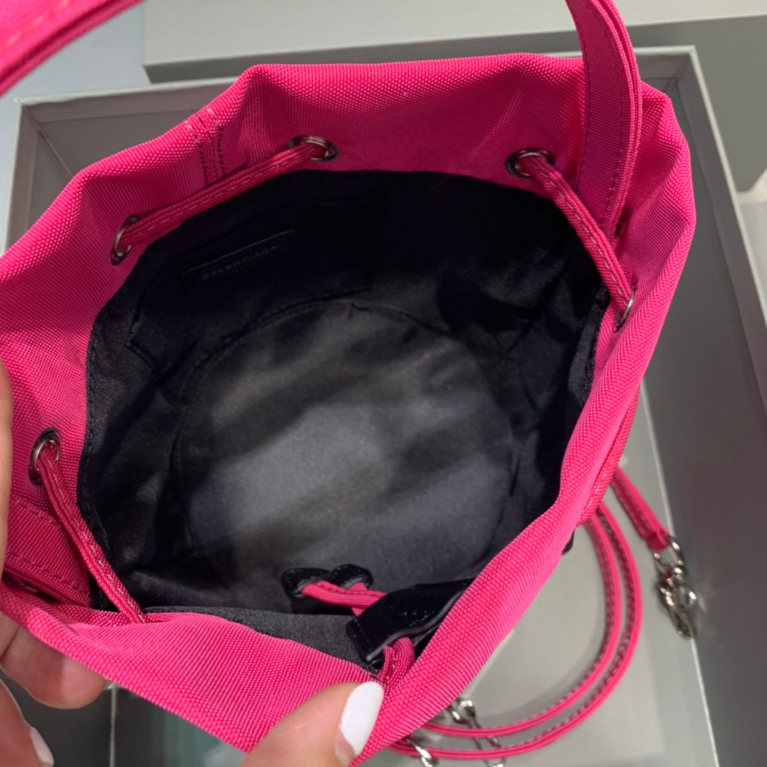 BLN-Ciaga Le Cagole Medium Bucket Bag In Dark Pink, For Women,  Bags 11.8in/30LO