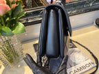 CHL -  Classic Flap Bag Medal Hardware Black For Women 9.8in/25LO