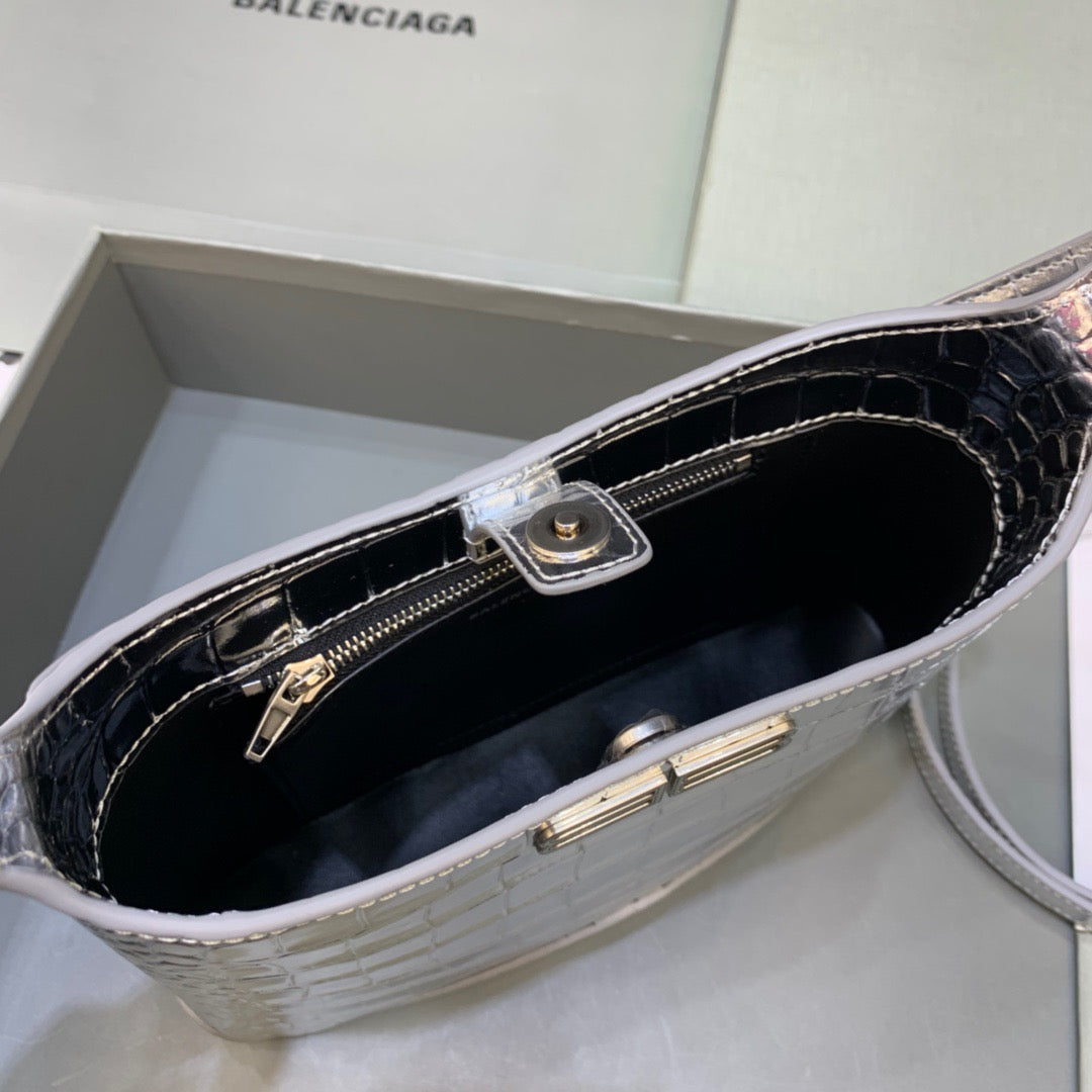 BLN-Ciaga XX Small Hobo Bag In SilLUSSO OFFICIAL - , For Women,  Bags 7.8in/20LO 6955892109E8110