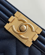 CHL - Medium Boy Handbag Dark Blue For Women 9.8in/25LO A67086