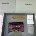 BLN-Ciaga Hourglass Wallet On Chain in Dark Red, For Women,  Bags 7.6in/19LO