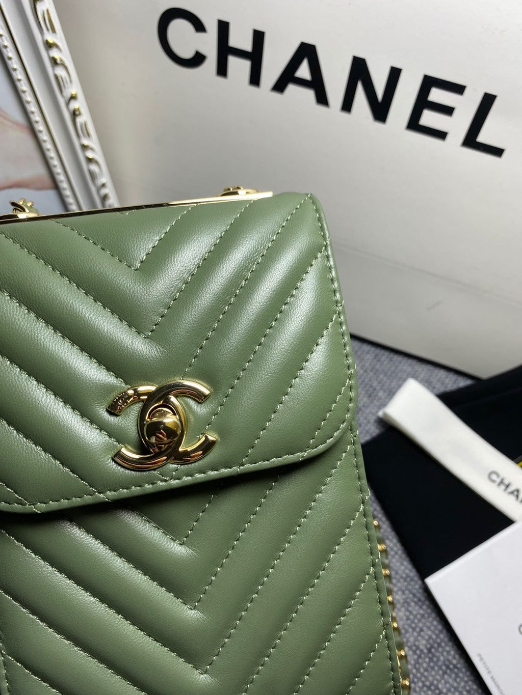 CHL -  Chevron Trendy CHL -  Phone Olive Bag For Women 18LO/7in