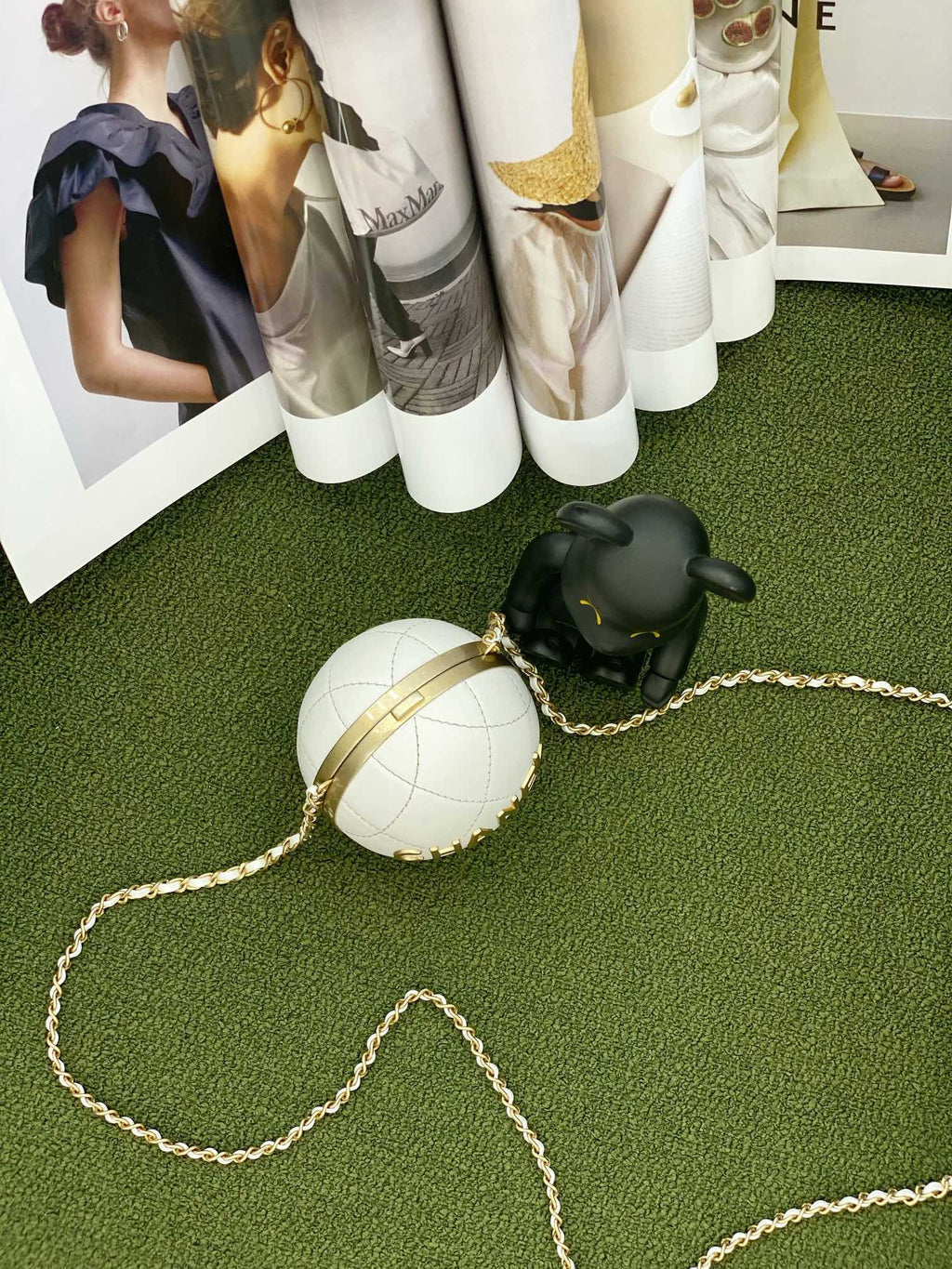 CHL -  Ball Bag White and Gold Chain Bag For Women 23.5LO/9.25in