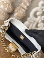 CHL - Small Hobo Bag Gold Hardware White For Women Handbags, Shoulder Bags 7.5in/19LO