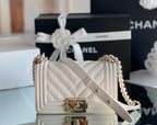 CHL - Mini Boy Flapbag White For Women 5.9in/15LO