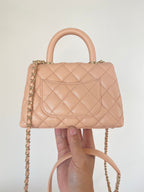 CHL - Mini Flap Bag Top Handle Light Brown For Women 7.5in/19LO