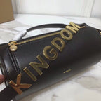 B-Berry - BB  The Kingdom Motif Barrel Bag In Black For Women, Bags 8.3in/21LO