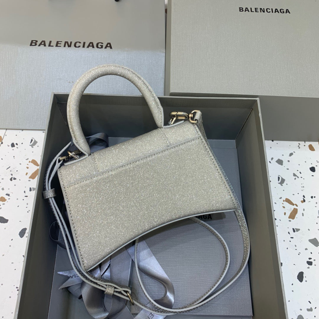 BLN-Ciaga Hourglass XS Handbag In Grey, For Women,  Bags 7.4in/19LO 5928332102G1501