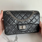 CHL - Mini 2.55 Handbag Black For Women SilLusso Official - Toned Hardware 7.8in/20LO AS0874 Y04634 94305
