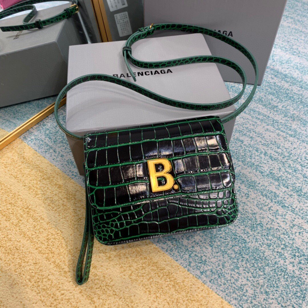 BLN-Ciaga Bolso Bandolera B In Dark Green, For Women,  Bags 7in/18LO