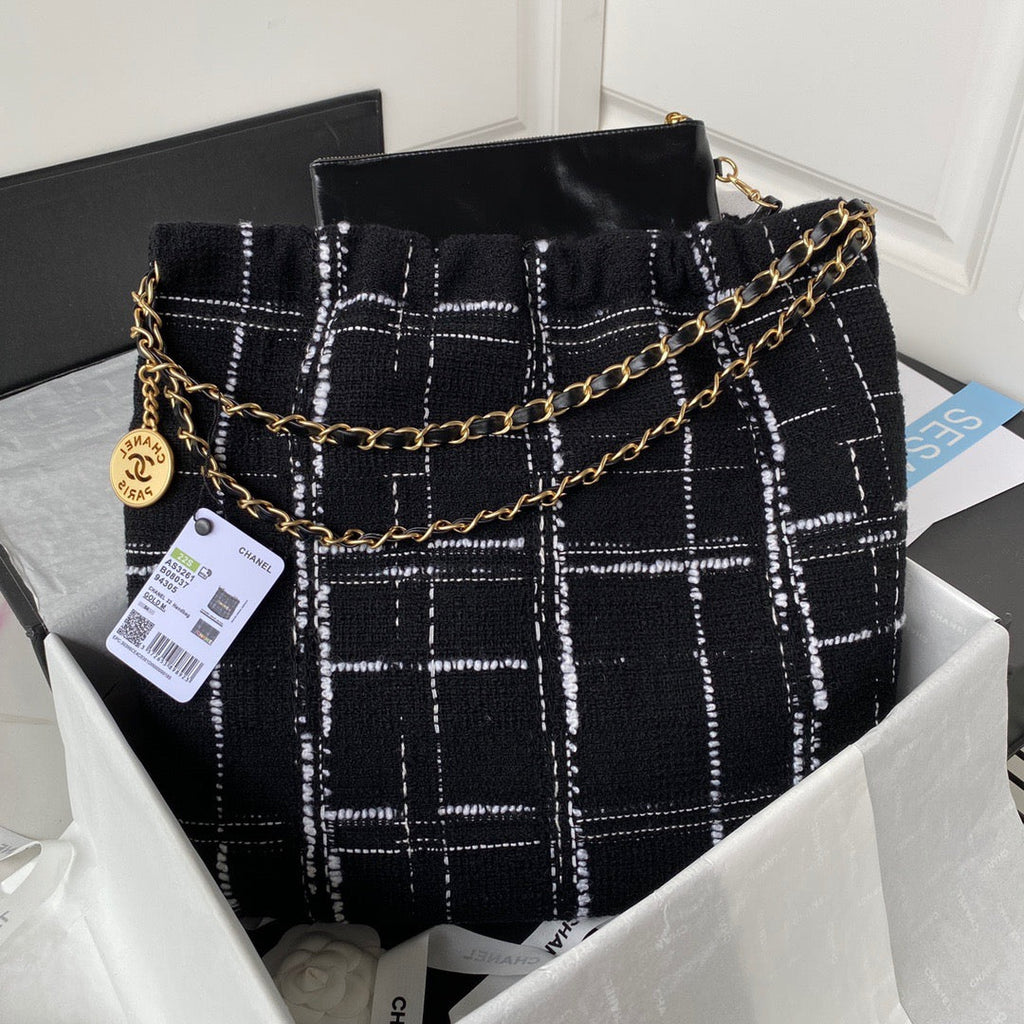 CHL -  22 Handbag Gold Hardware Black For Women Handbags, Shoulder Bags 18.3in/47LO AS3262 B08553 NJ058