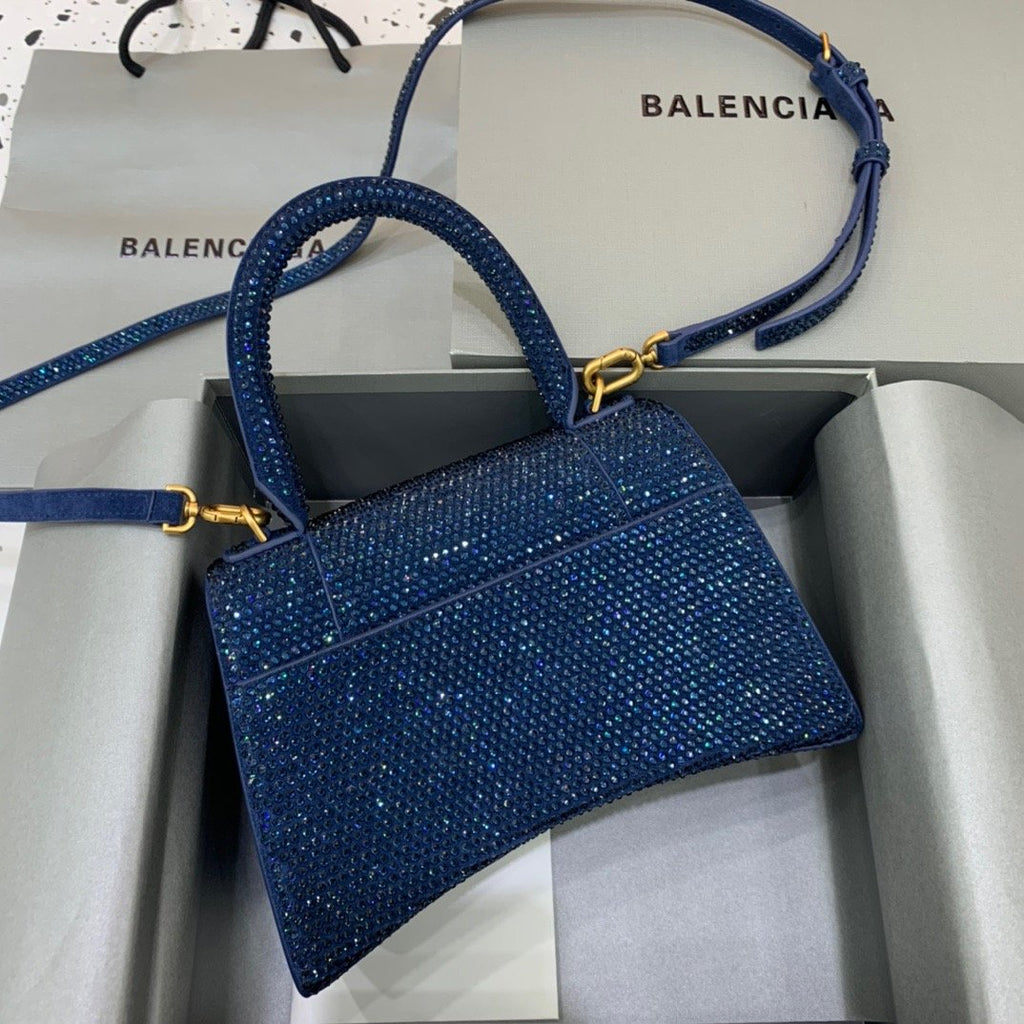BLN-Ciaga Hourglass Small Handbag In Dark Blue, For Women,  Bags 9in/23LO