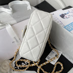 CHL - Small Flap Bag Gold Hardware White For Women Handbags, Shoulder Bags 7.9in/20LO AS3450