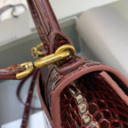 BLN-Ciaga Hourglass XS Handbag In Dark Red, For Women,  Bags 7.4in/19LO