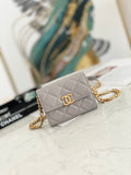 CHL - Mini Flap Bag Gold Toned Hardware Grey For Women 4.7in/12LO