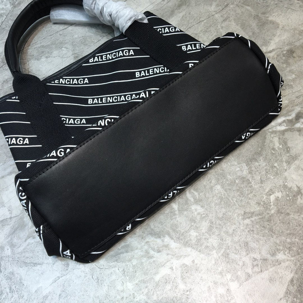 BLN-Ciaga Navy Small Cabas Tote Bag In Black, For Women,  Bags 18.5in/47LO