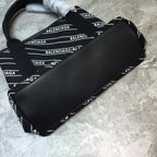 BLN-Ciaga Navy Small Cabas Tote Bag In Black, For Women,  Bags 18.5in/47LO
