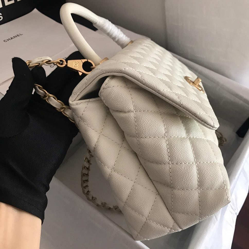 CHL -  Coco With Top Handle Bag White For Women 11in/28LO