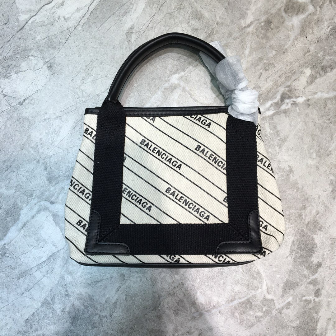 BLN-Ciaga Navy XS Tote Bag In White, For Women,  Bags 12.6in/32LO