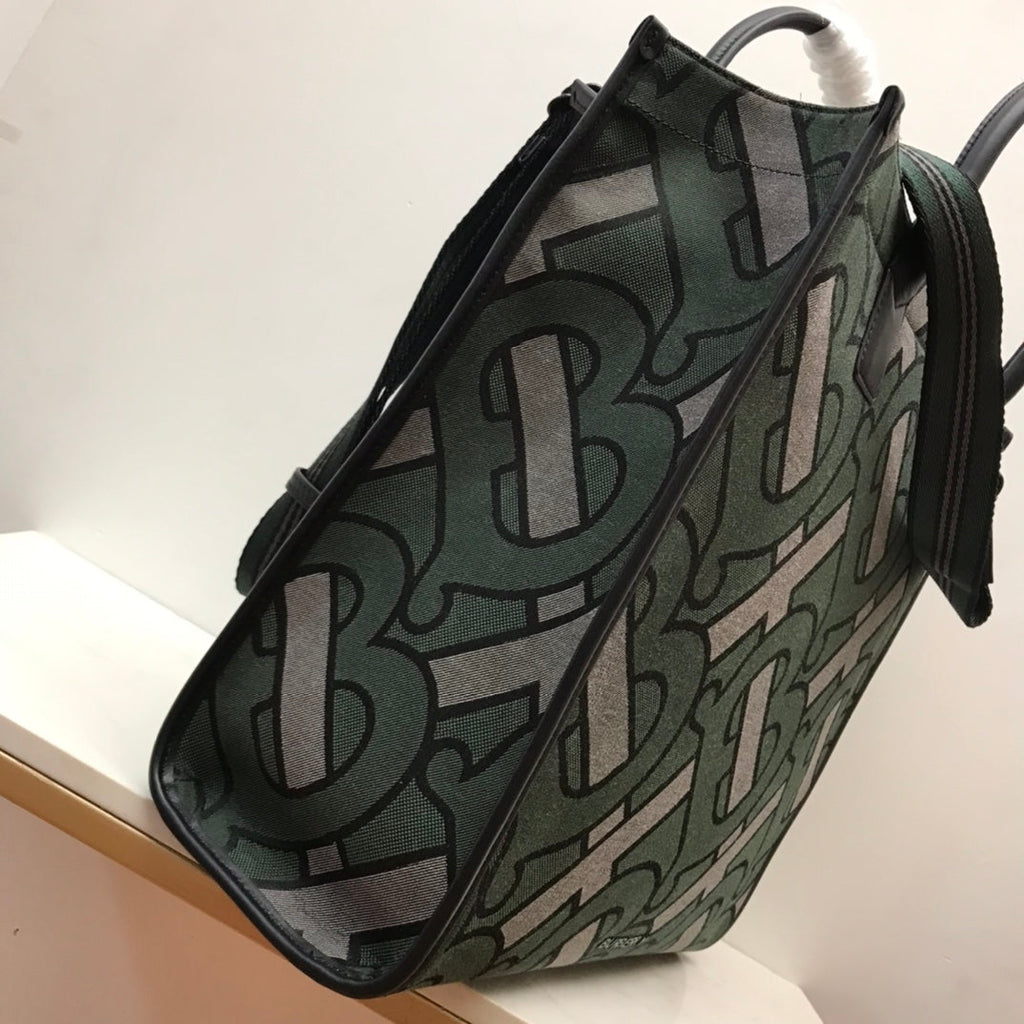 B-Berry - BB  Monogram Recycled Polyester Jacquard Tote For Women, Bags 14.8in/37.5LO