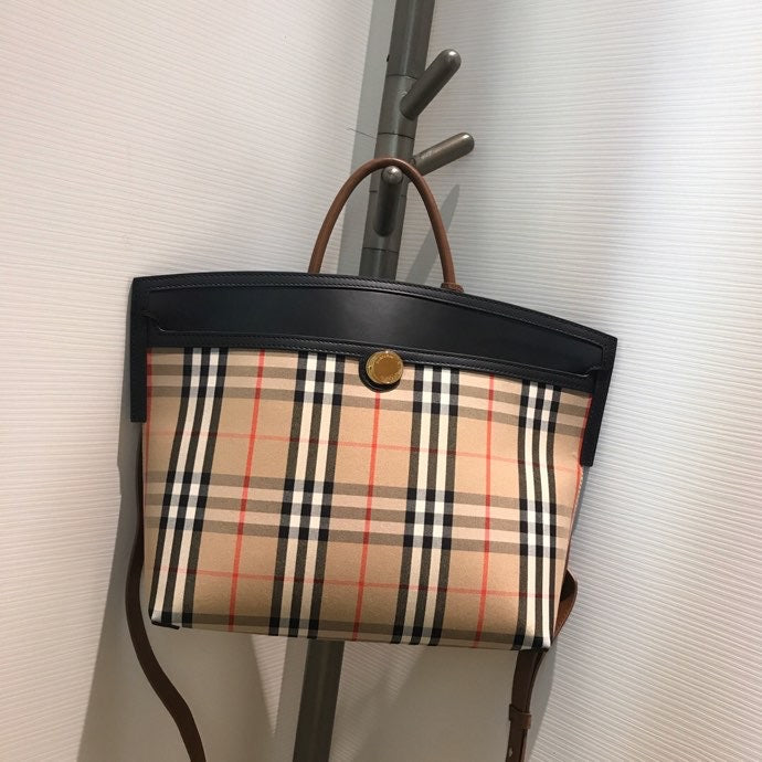 B-Berry - BB  Small  Check Society Top Handle Bag For Women, Bags 14.6in/37LO