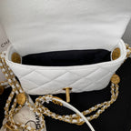 CHL - Mini Flap Bag With Top Handle Gold Hardware White For Women Handbags, Shoulder Bags 7.9in/20LO AS2431 