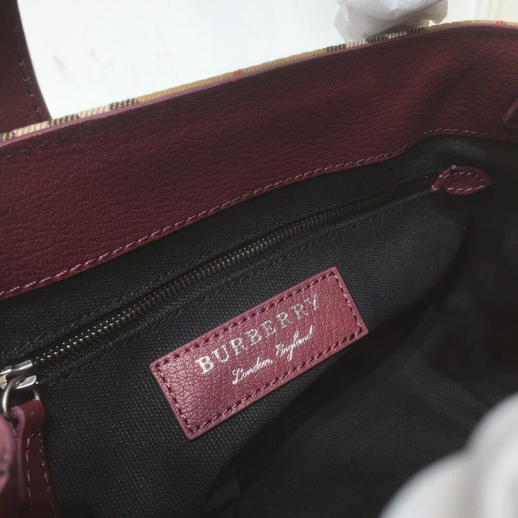 B-Berry - BB  Small Banner  Check And Tote Purple For Women, Women’s Bags 10.5in/26LO