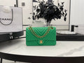 CHL -  Chevron Mini Rectangular Classic Flap Green Bag For Women 20.5LO/8in