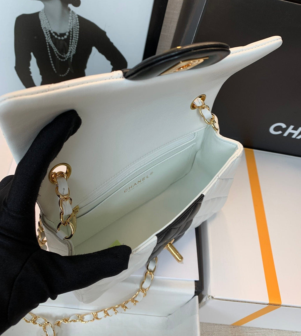 CHL - Mini Flap Bag White For Women 7.8in/20LO